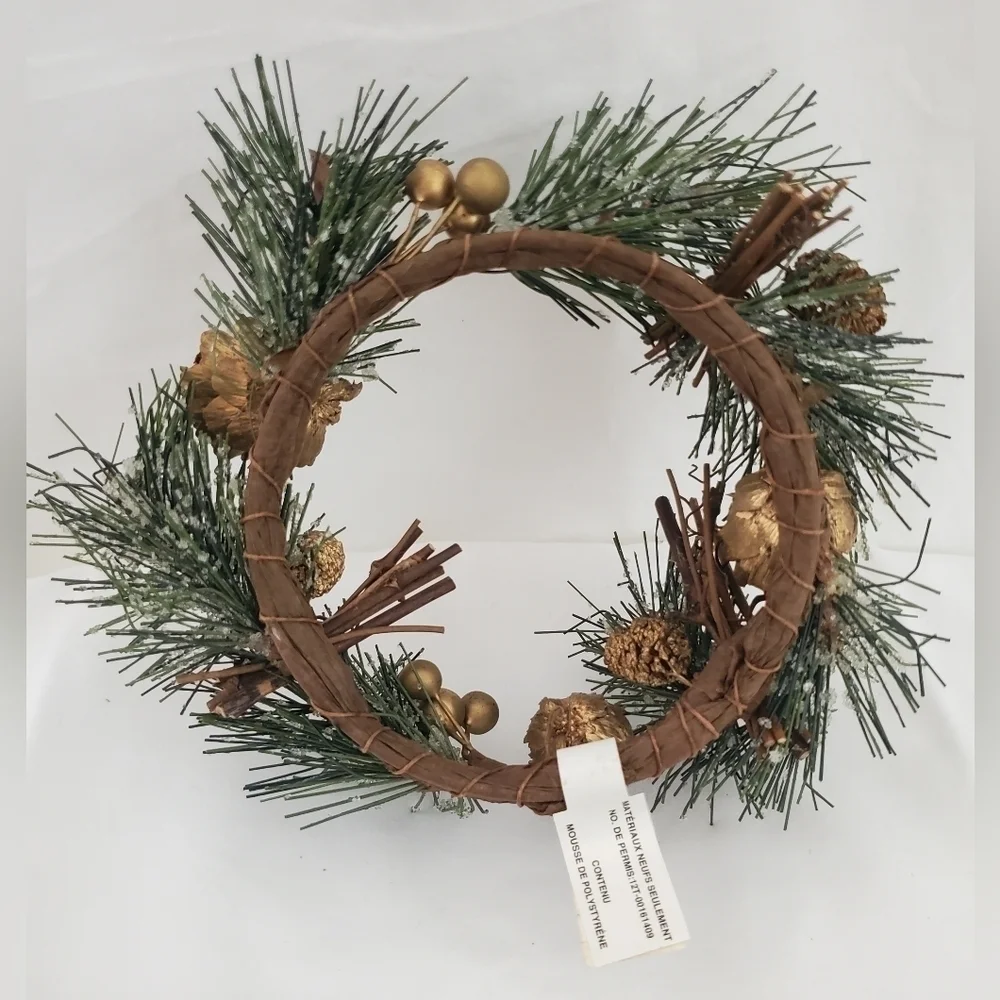 Set Of 2 Vintage Pier 1 Holiday Forest Candle Rings